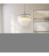 Montpellier Pendant Light Brushed Aged Brass Clear Ribbed Glass-2