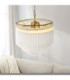Montpellier Pendant Light Brushed Aged Brass Clear Ribbed Glass-4