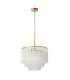Montpellier Pendant Light Brushed Aged Brass Clear Ribbed Glass-10