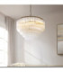 Montpellier Pendant Light Brushed Aged Brass Clear Ribbed Glass-3