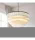 Montpellier Pendant Light Brushed Aged Brass Clear Ribbed Glass-4