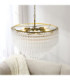 Montpellier Pendant Light Brushed Aged Brass Clear Ribbed Glass-5