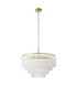 Montpellier Pendant Light Brushed Aged Brass Clear Ribbed Glass-10