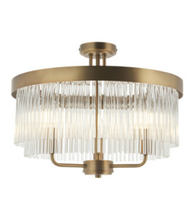 Clermont Ceiling Light Antique Brass Clear Glass-1