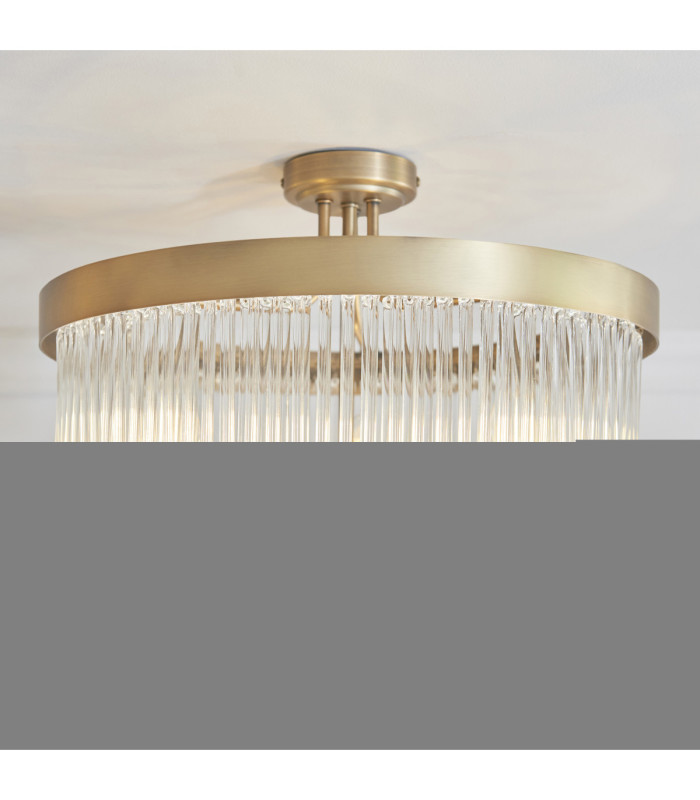Clermont Ceiling Light Antique Brass Clear Glass-3