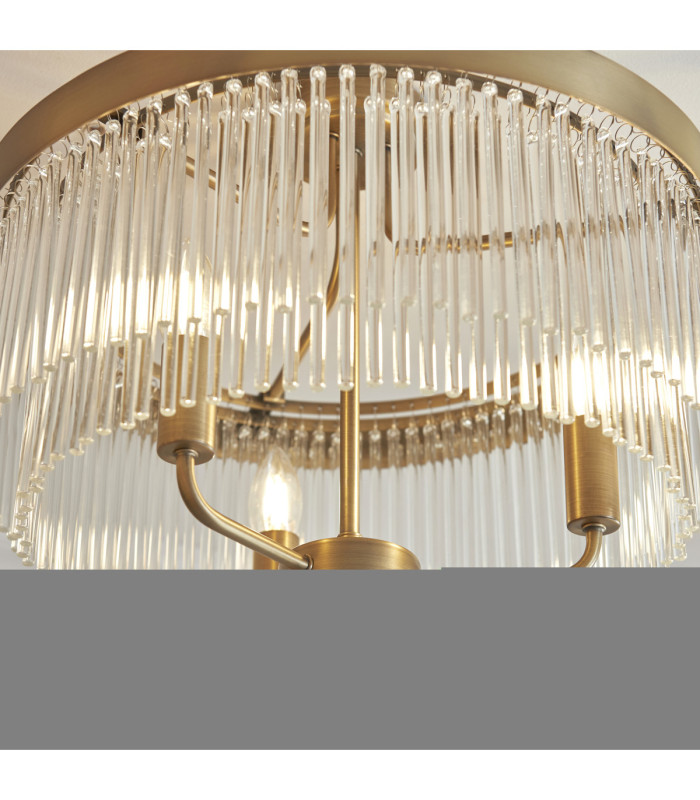 Clermont Ceiling Light Antique Brass Clear Glass-6