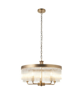 Clermont Pendant Light Antique Brass Clear Glass-1