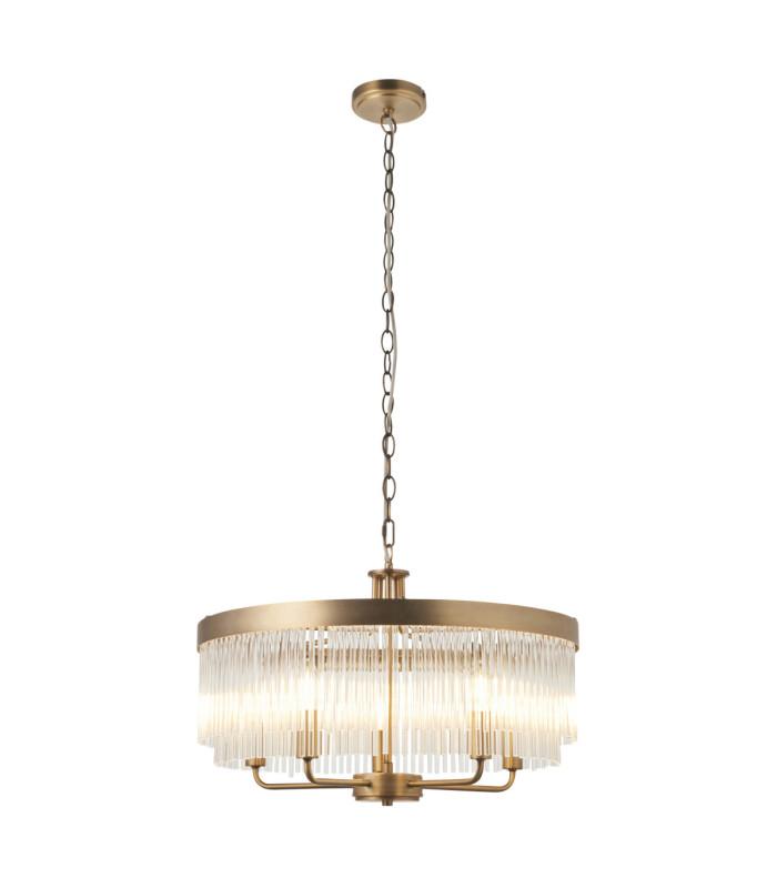 Clermont Pendant Light Antique Brass Clear Glass-8
