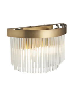 Clermont Wall Lamp Antique Brass Clear Glass-1