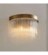 Clermont Wall Lamp Antique Brass Clear Glass-5
