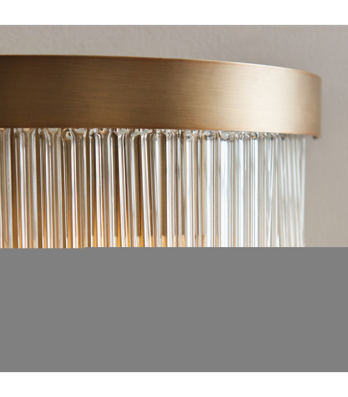 Clermont Wall Lamp Antique Brass Clear Glass-6