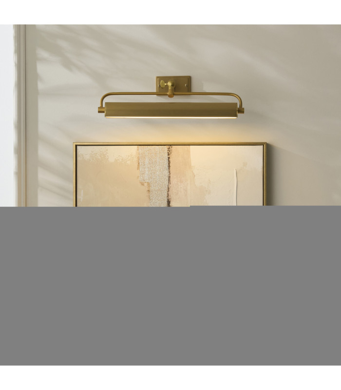 Nantes Rechargeable Picture Light Warm Brass Frosted Pc-2