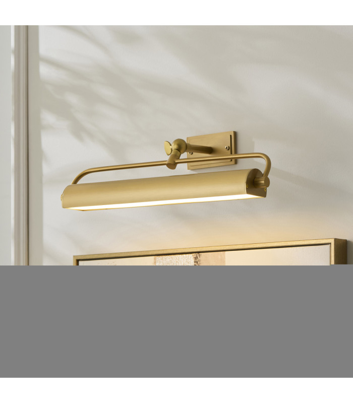 Nantes Rechargeable Picture Light Warm Brass Frosted Pc-3