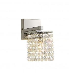 Wall Lamp, 1 x G9, IP44, Polished Chrome, Crystal - 1