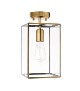 Hammond Semi Flush Ceiling Light Antique Brass-1