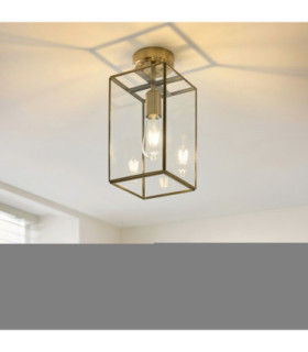 Hammond Semi Flush Ceiling Light Antique Brass-2