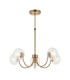 Hague Multi Arm Pendant Light Antique Brass Clear Spiral Glass-1