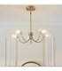 Hague Multi Arm Pendant Light Antique Brass Clear Spiral Glass-2