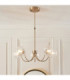 Hague Multi Arm Pendant Light Antique Brass Clear Spiral Glass-3