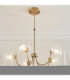 Hague Multi Arm Pendant Light Antique Brass Clear Spiral Glass-4