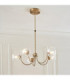 Hague Multi Arm Pendant Light Antique Brass Clear Spiral Glass-5