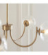 Hague Multi Arm Pendant Light Antique Brass Clear Spiral Glass-6
