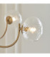 Hague Multi Arm Pendant Light Antique Brass Clear Spiral Glass-7