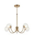 Hague Multi Arm Pendant Light Antique Brass Clear Spiral Glass-8