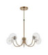 Hague Multi Arm Pendant Light Antique Brass Clear Spiral Glass-9