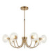 Hague Multi Arm Pendant Light Antique Brass Clear Spiral Glass-1