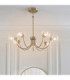 Hague Multi Arm Pendant Light Antique Brass Clear Spiral Glass-3