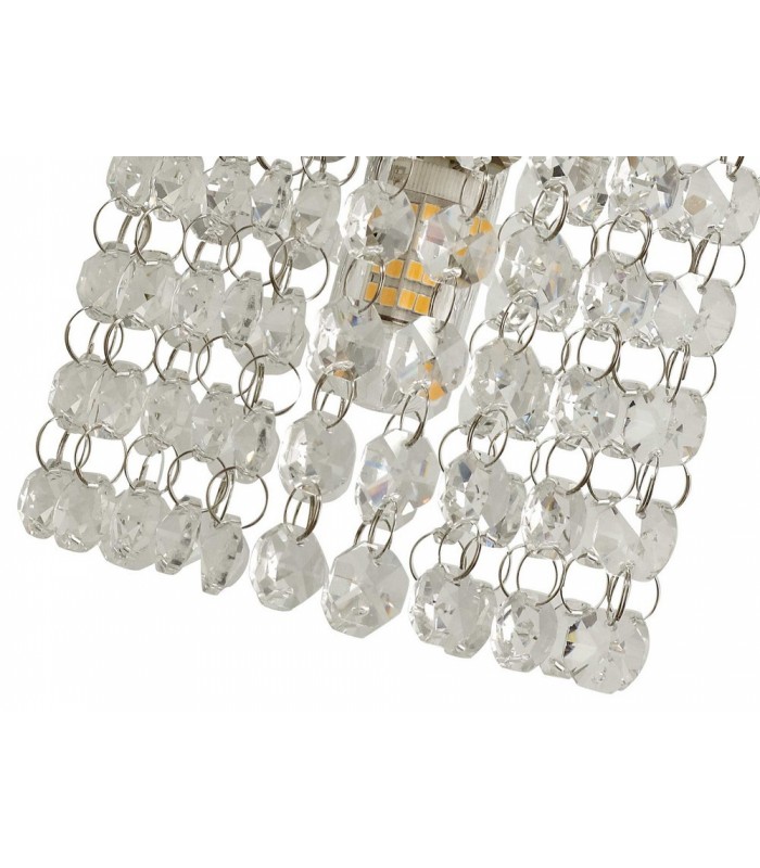 Wall Lamp, 1 x G9, IP44, Polished Chrome, Crystal - 5