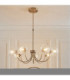Hague Multi Arm Pendant Light Antique Brass Clear Spiral Glass-5