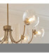 Hague Multi Arm Pendant Light Antique Brass Clear Spiral Glass-7