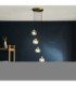 Allegra Cluster Pendant Light Antique Brass Clear Spiral Glass-2