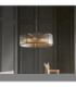 Ridgeton Cylindrical Pendant Light Antique Brass Clear Ribbed Glass-2