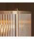 Ridgeton Cylindrical Pendant Light Antique Brass Clear Ribbed Glass-5