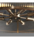Ridgeton Cylindrical Pendant Light Antique Brass Clear Ribbed Glass-6