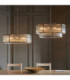 Ridgeton Cylindrical Pendant Light Antique Brass Clear Ribbed Glass-7