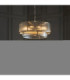 Ridgeton Cylindrical Pendant Light Antique Brass Clear Ribbed Glass-3