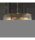 Ridgeton Cylindrical Pendant Light Antique Brass Clear Ribbed Glass-4
