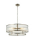 Ridgeton Cylindrical Pendant Light Antique Brass Clear Ribbed Glass-8