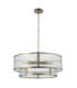 Ridgeton Cylindrical Pendant Light Antique Brass Clear Ribbed Glass-9