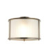 Ridgeton Cylindrical Ceiling Light Antique Brass Frosted Ribbed Glass-1