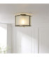 Ridgeton Cylindrical Ceiling Light Antique Brass Frosted Ribbed Glass-2