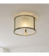 Ridgeton Cylindrical Ceiling Light Antique Brass Frosted Ribbed Glass-3