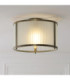 Ridgeton Cylindrical Ceiling Light Antique Brass Frosted Ribbed Glass-4