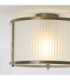 Ridgeton Cylindrical Ceiling Light Antique Brass Frosted Ribbed Glass-5