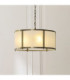 Ridgeton Cylindrical Pendant Light Antique Brass Frosted Ribbed Glass-4
