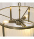 Ridgeton Cylindrical Pendant Light Antique Brass Frosted Ribbed Glass-6
